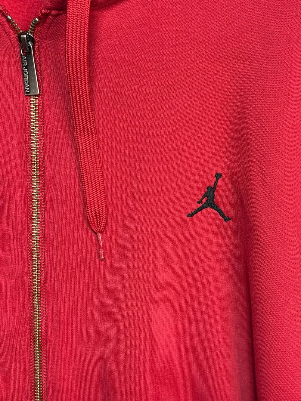 Jordan Jumpman Hoodie Mens XXL Red Full Zip Fleece Air Jordan Embroidered Logo